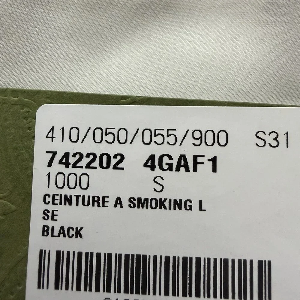 NEW GUCCI SILK CUMMERBUND Black Sz S 100% Authentic Made In Italy GG - Picture 8 of 9